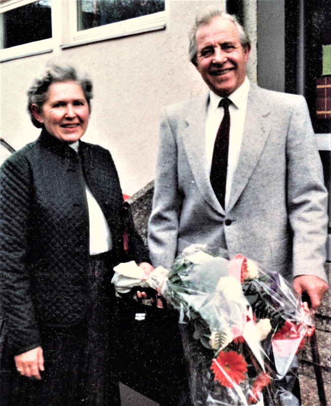 Robert Kaiser 1926-1983 17 J. Vorstand Krankenpflegeverein mit seiner Frau Nori